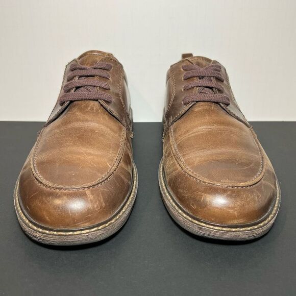 Mens ECCO Brown Leather Lace Up Oxford Shoes / Size 10-10.5 / EU 44 - Picture 2 of 9